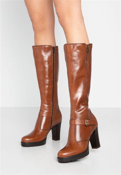 Cognac Leather boots 